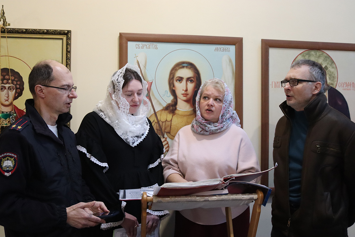 В храме университета МВД в Рузе прошло пасхальное богослужение